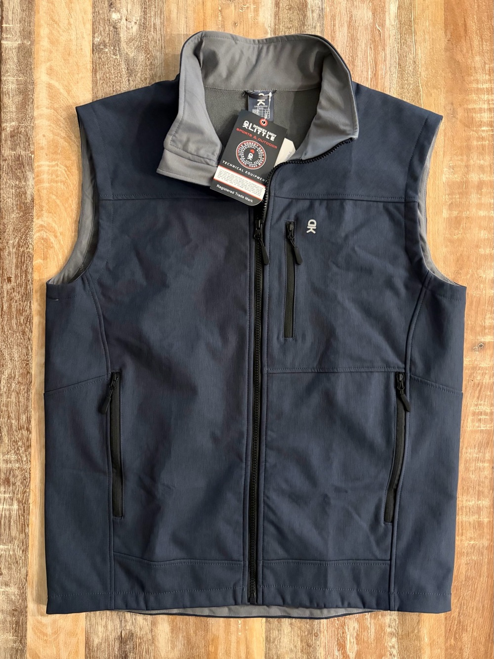 Little Donkey‎ Andy Men's Lightweight Softshell Vest Navy Blue Large Golf NWT